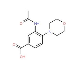 3-Acetylamino-4-morpholin-4-yl-benzoic acid - chemical structure image