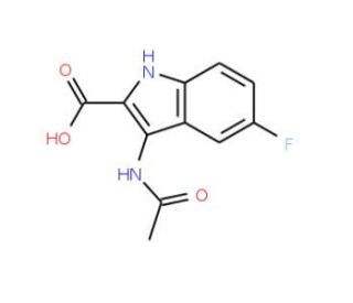 3-Acetylamino-5-fluoro-1H-indole-2-carboxylic acid - chemical structure image