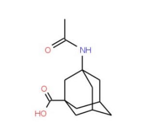 3-Acetylamino-adamantane-1-carboxylic acid (CAS 6240-00-2) - chemical structure image