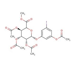 3-(Acetyloxy)-5-iodophenol-2&prime;,3&prime;,4&prime;-tri-O-acetyl-&beta;-D-glucuronide Methyl Ester (CAS 490028-21-2) - chemical structure image