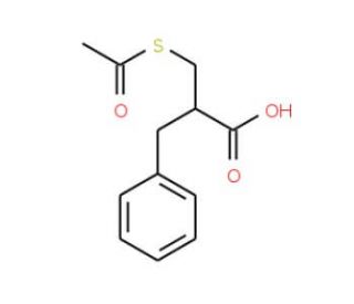 3-(Acetylthio)-2-benzylpropionic Acid (CAS 91702-98-6) - chemical structure image