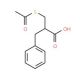3-(Acetylthio)-2-benzylpropionic Acid (CAS 91702-98-6) - chemical structure image