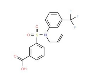 3-[Allyl-(3-trifluoromethyl-phenyl)-sulfamoyl]-benzoic acid - chemical structure image