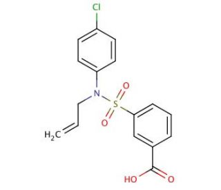 3-[Allyl-(4-chloro-phenyl)-sulfamoyl]-benzoic acid - chemical structure image