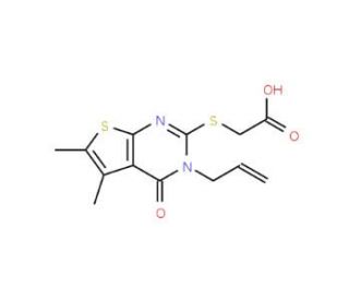 (3-Allyl-5,6-dimethyl-4-oxo-3,4-dihydro-thieno[2,3-d]pyrimidin-2-ylsulfanyl)-acetic acid - chemical structure image