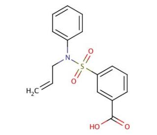 3-(Allyl-phenyl-sulfamoyl)-benzoic acid - chemical structure image