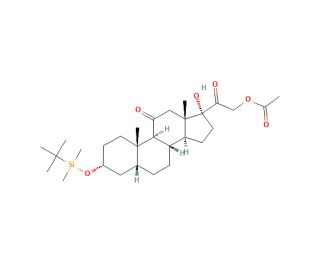 3&alpha;-O-tert-Butyldimethylsilyl 21-Acetyloxy Tetrahydro Cortisone (CAS 83274-72-0) - chemical structure image
