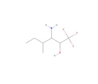 3-amino-1,1,1-trifluoro-4-methylhexan-2-ol - chemical structure image