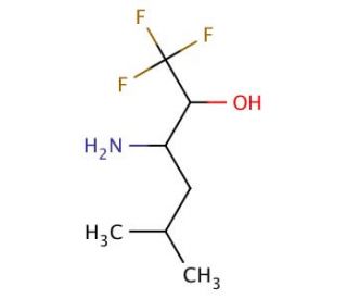 3-amino-1,1,1-trifluoro-5-methylhexan-2-ol (CAS 326010-95-1) - chemical structure image