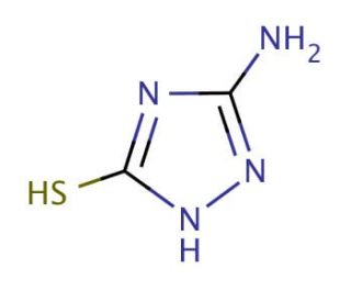 3-Amino-1,2,4-triazole-5-thiol (CAS 16691-43-3) - chemical structure image