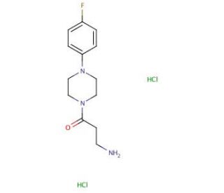 3-amino-1-[4-(4-fluorophenyl)piperazin-1-yl]propan-1-one dihydrochloride - chemical structure image