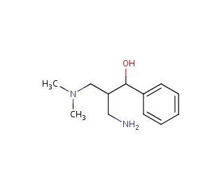 3-amino-2-[(dimethylamino)methyl]-1-phenylpropan-1-ol - chemical structure image