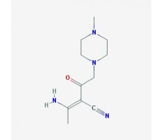 3-Amino-2-[2-(4-methyl-piperazin-1-yl)-acetyl]-but-2-enenitrile - chemical structure image