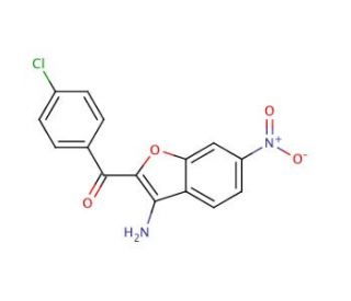 3-Amino-2-(4-chlorobenzoyl)-6-nitrobenzofuran (CAS 351003-28-6) - chemical structure image
