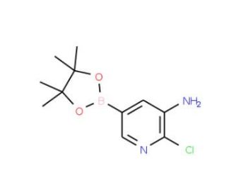 3-Amino-2-chloropyridine-5-boronic acid, pinacol ester (CAS 1073354-96-7) - chemical structure image