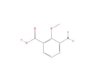 3-Amino-2-methoxybenzoic acid (CAS 861306-04-9) - chemical structure image