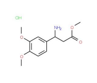 3-Amino-3-(3,4-dimethoxy-phenyl)-propionic acidmethyl ester hydrochloride (CAS 54503-20-7) - chemical structure image