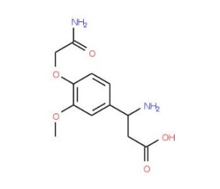 3-Amino-3-[4-(2-amino-2-oxoethoxy)-3-methoxyphenyl]propanoic acid - chemical structure image