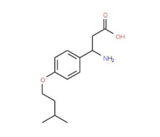 3-Amino-3-[4-(3-methyl-butoxy)-phenyl]-propionic acid (CAS 435345-30-5) - chemical structure image