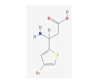 3-Amino-3-(4-bromo-thiophen-2-yl)-propionic acid (CAS 194229-25-9) - chemical structure image