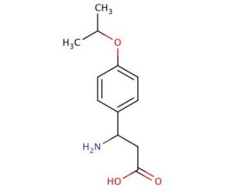 3-Amino-3-(4-isopropoxy-phenyl)-propionic acid (CAS 311321-19-4) - chemical structure image