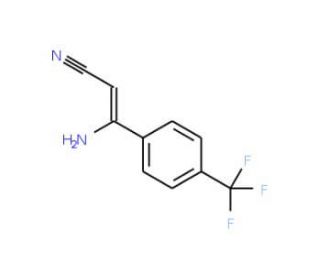 3-Amino-3-[4-(trifluoromethyl)phenyl]acrylonitrile - chemical structure image