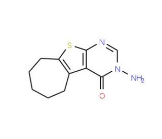 3-Amino-3,5,6,7,8,9-hexahydro-10-thia-1,3-diaza-benzo[a]azulen-4-one - chemical structure image