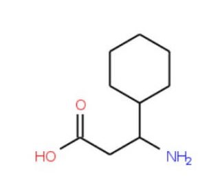 3-Amino-3-cyclohexylpropanoic acid (CAS 129042-71-3) - chemical structure image