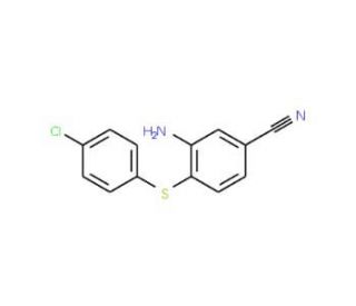 3-Amino-4-[(4-chlorophenyl)sulfanyl]-benzenecarbonitrile (CAS 303147-30-0) - chemical structure image
