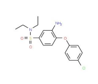 3-Amino-4-(4-chloro-phenoxy)-N,N-diethyl-benzenesulfonamide - chemical structure image