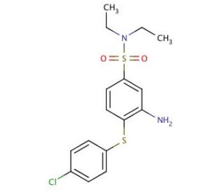 3-Amino-4-(4-chloro-phenylsulfanyl)-N,N-diethyl-benzenesulfonamide - chemical structure image