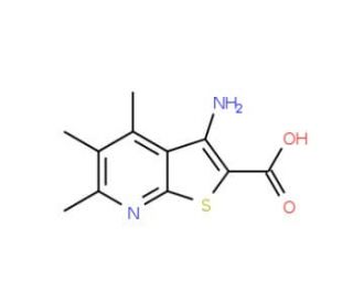 3-Amino-4,5,6-trimethylthieno[2,3-b]pyridine-2-carboxylic acid - chemical structure image