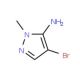 3-Amino-4-bromo-2-methylpyrazole (CAS 105675-85-2) - chemical structure image