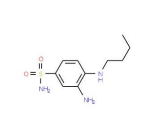3-Amino-4-butylamino-benzenesulfonamide (CAS 1565-51-1) - chemical structure image