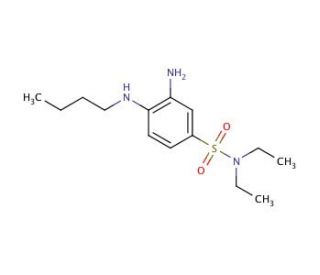 3-amino-4-(butylamino)-N,N-diethylbenzenesulfonamide - chemical structure image