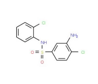3-Amino-4-chloro-N-(2-chloro-phenyl)-benzenesulfonamide - chemical structure image