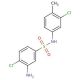 3-Amino-4-chloro-N-(3-chloro-4-methyl-phenyl)-benzenesulfonamide - chemical structure image