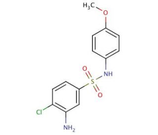 3-Amino-4-chloro-N-(4-methoxy-phenyl)-benzenesulfonamide - chemical structure image