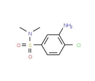 3-Amino-4-chloro-N,N-dimethyl-benzenesulfonamide (CAS 100313-81-3) - chemical structure image