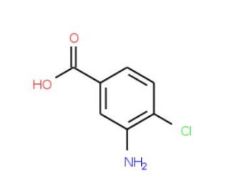 3-Amino-4-chlorobenzoic acid (CAS 2840-28-0) - chemical structure image