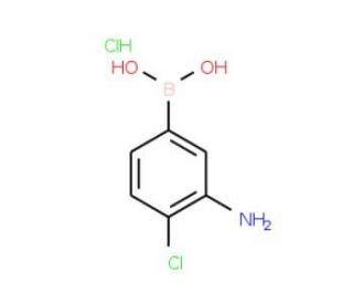 3-Amino-4-chlorophenylboronic acid, HCl (CAS 850568-45-5) - chemical structure image