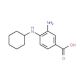 3-Amino-4-cyclohexylamino-benzoic acid (CAS 329020-79-3) - chemical structure image