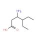 3-Amino-4-ethyl-hexanoic acid (CAS 204191-42-4) - chemical structure image