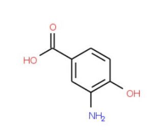 3-Amino-4-hydroxybenzoic acid (CAS 1571-72-8) - chemical structure image