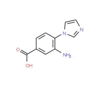 3-Amino-4-imidazol-1-yl-benzoic acid - chemical structure image