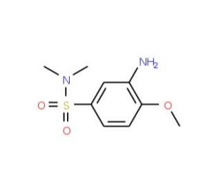 3-Amino-4-methoxy-N,N-dimethyl-benzenesulfonamide (CAS 7400-96-6) - chemical structure image