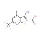 3-Amino-4-methyl-6-(trifluoromethyl)thieno-[2,3-b]pyridine-2-carboxylic acid - chemical structure image