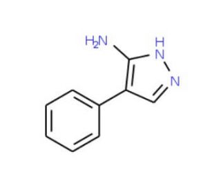 3-Amino-4-phenyl-1H-pyrazole (CAS 57999-06-1) - chemical structure image