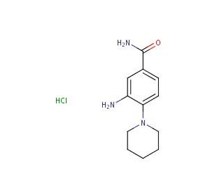 3-amino-4-piperidin-1-ylbenzamide hydrochloride - chemical structure image