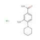 3-amino-4-piperidin-1-ylbenzamide hydrochloride - chemical structure image
